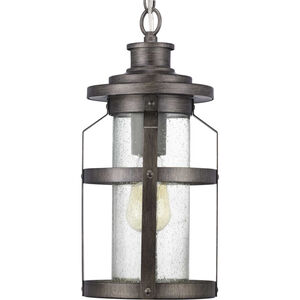 Haslett 1 Light 8 inch Antique Pewter Outdoor Hanging Lantern