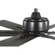 Brazas 56 inch Matte Black with Distressed Ebony Blades Ceiling Fan