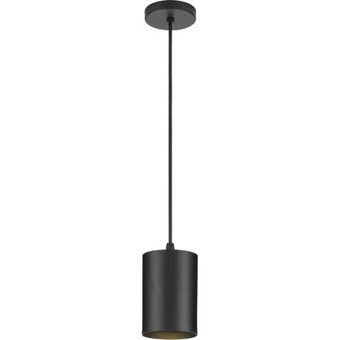 CYL RNDS 1 Light 5 inch Black Outdoor Pendant
