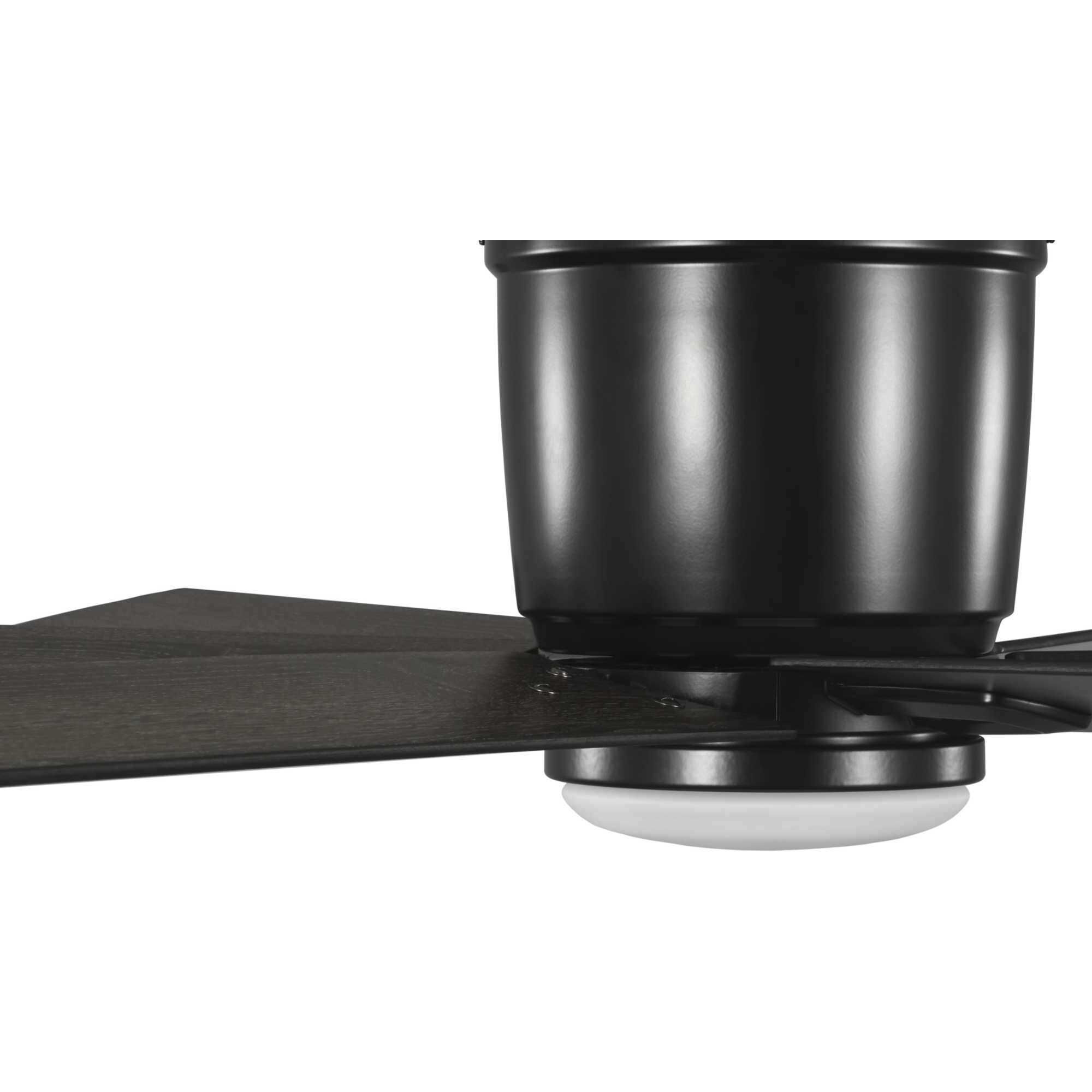 Bexar 54 inch Matte Black with Distressed Ebony/Matte Black Blades Ceiling Fan, Progress LED