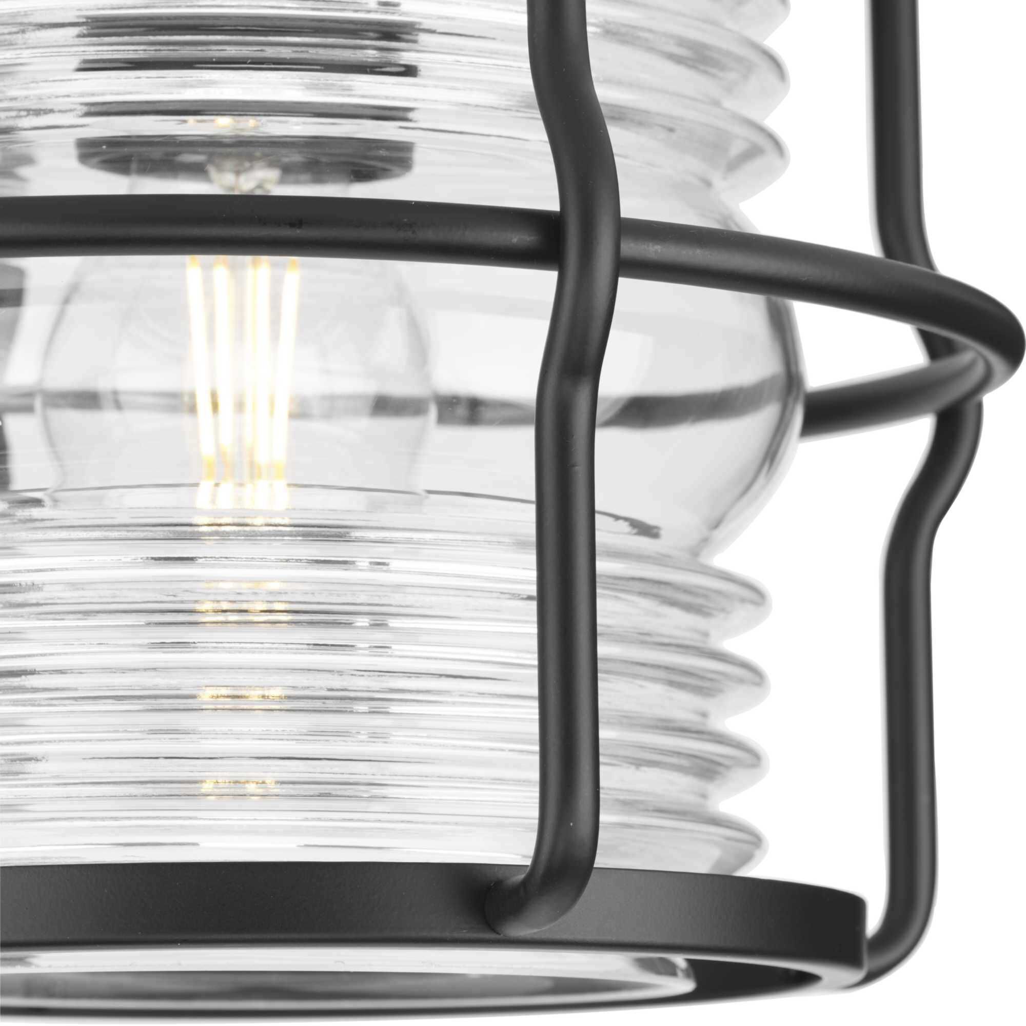 Keegan 1 Light 9.75 inch Matte Black Outdoor Flush Mount