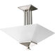 North Park 2 Light 12.75 inch Brushed Nickel Semi-Flush Mount Ceiling Light