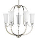 Elina 5 Light 24.5 inch Polished Nickel Chandelier Ceiling Light
