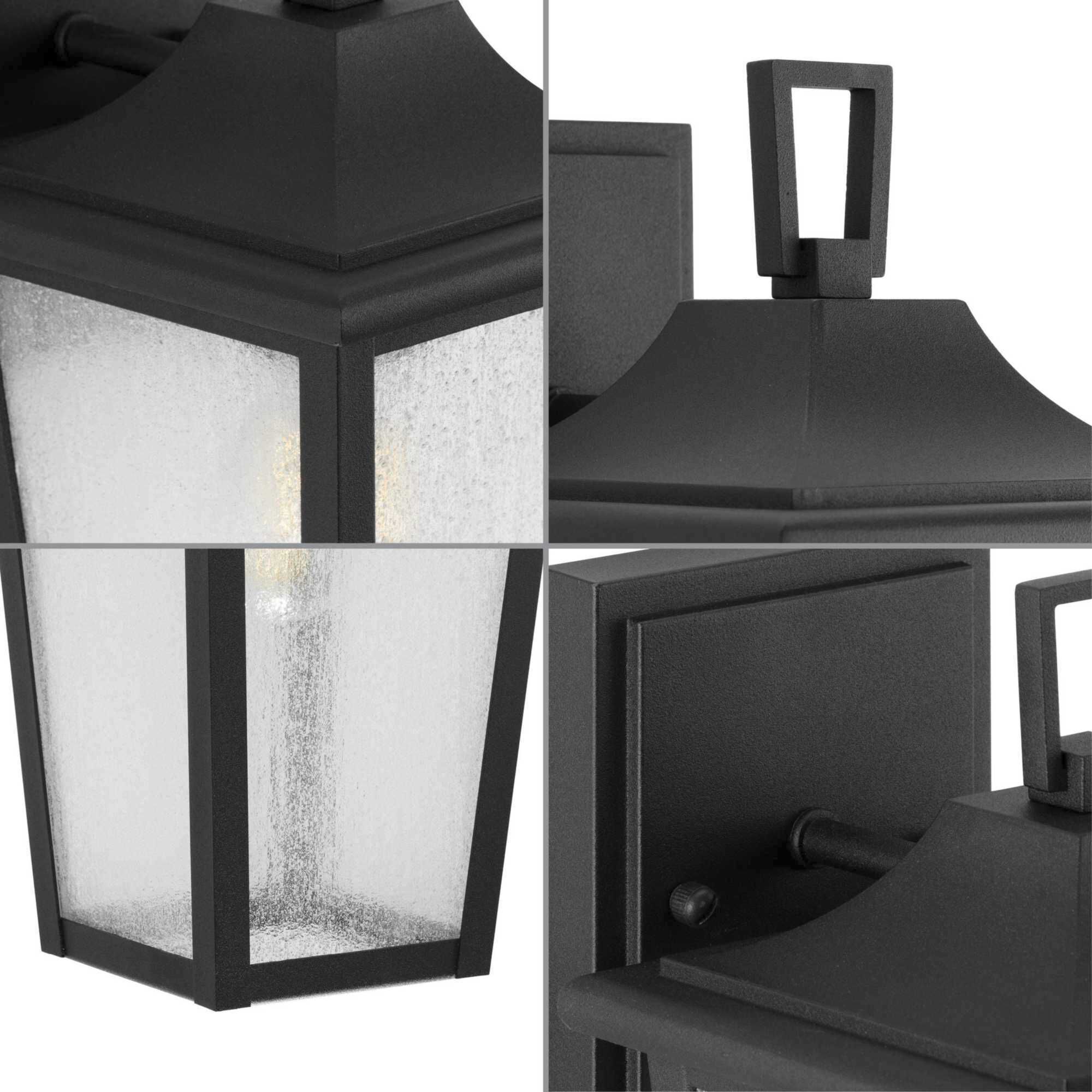 Padgett 1 Light 15 inch Textured Black Outdoor Wall Lantern