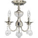 Noir 3 Light 14 inch Polished Nickel Semi-Flush Mount Ceiling Light