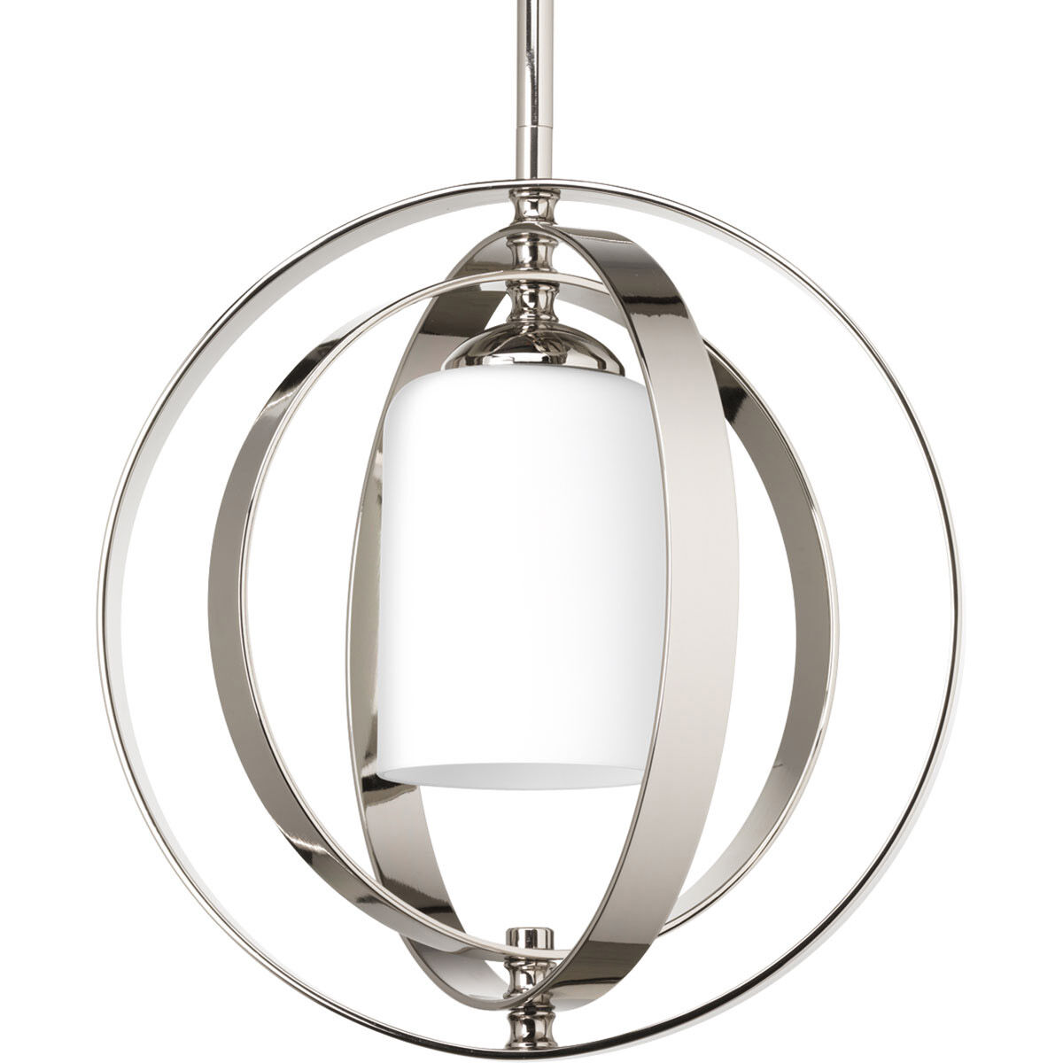 Equinox 1 Light 11.38 inch Polished Nickel Foyer Lantern Pendant Ceiling Light, Small