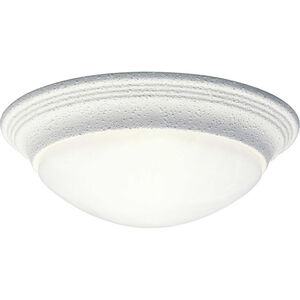 Alabaster Glass 1 Light 12 inch White Flush Mount Ceiling Light in Textured White, Etched Alabaster