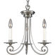 Bradford 3 Light 16 inch Antique Nickel Chandelier Ceiling Light