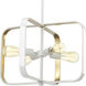 Centre 4 Light 20 inch White Pendant Ceiling Light