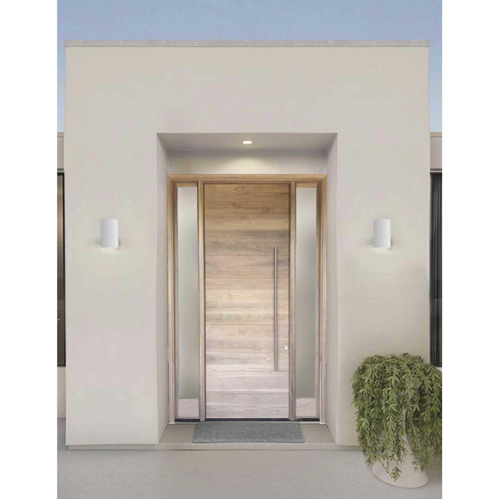 Cylinder Outdoor Wall Cylinder in White