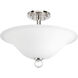 Elina 2 Light 18 inch Polished Nickel Semi-Flush Convertible Ceiling Light
