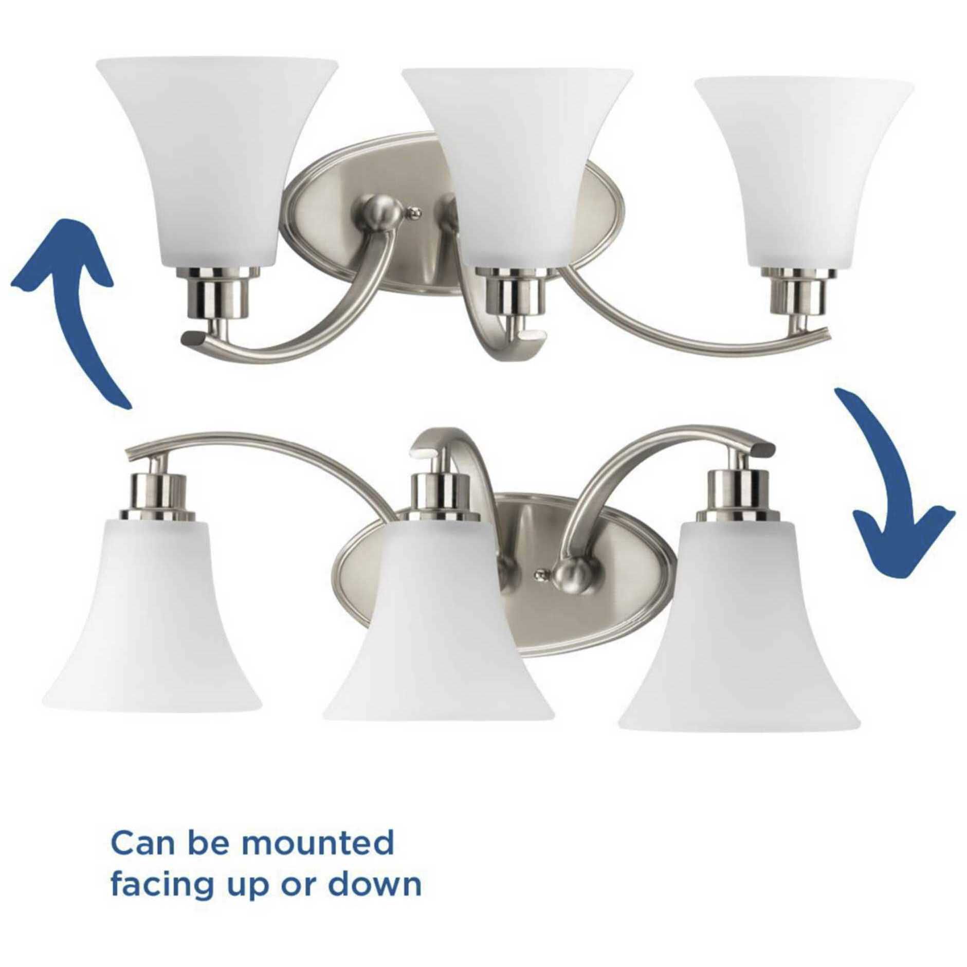 Joy 3 Light 22 inch Brushed Nickel Bath Vanity Wall Light