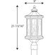 Edition 1 Light 22 inch Antique Bronze Outdoor Post Lantern