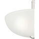 Glass Domes 3 Light 15 inch Brushed Nickel Semi-Flush Mount Convertible Ceiling Light