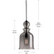 Staunton 1 Light 9 inch Graphite Pendant Ceiling Light, Design Series