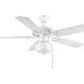 School House 1 Light White Fan Light Kit