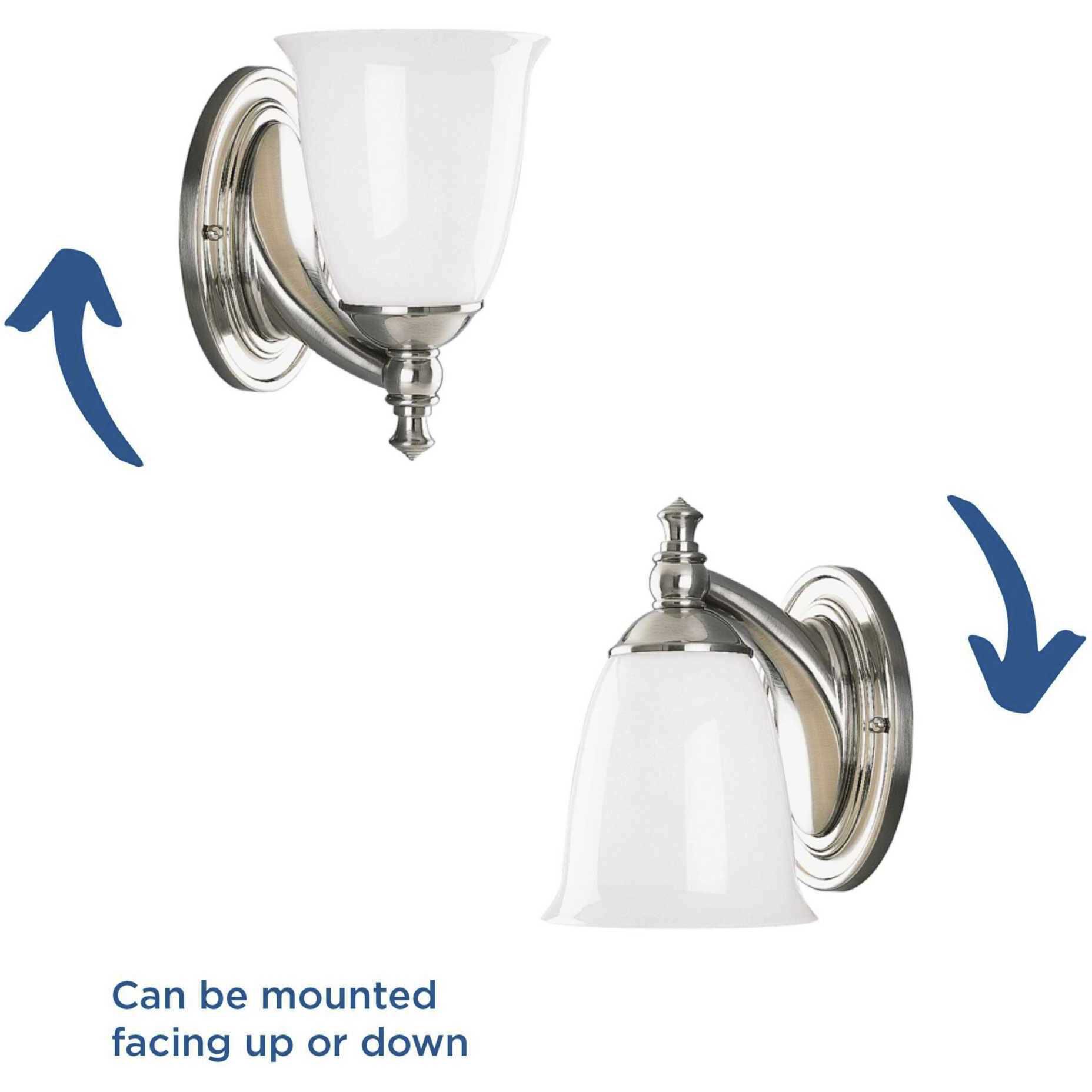 Victorian 1 Light 6 inch Brushed Nickel Bath Vanity Wall Light, Delta