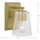 Vertex 1 Light 4.75 inch Brushed Gold Bath Light Wall Light