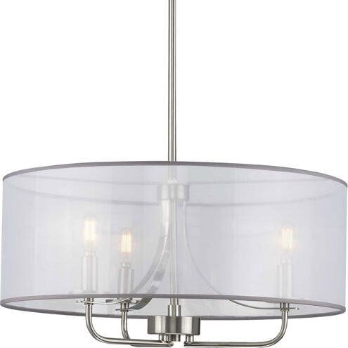 Riley 3 Light Brushed Nickel Pendant Ceiling Light