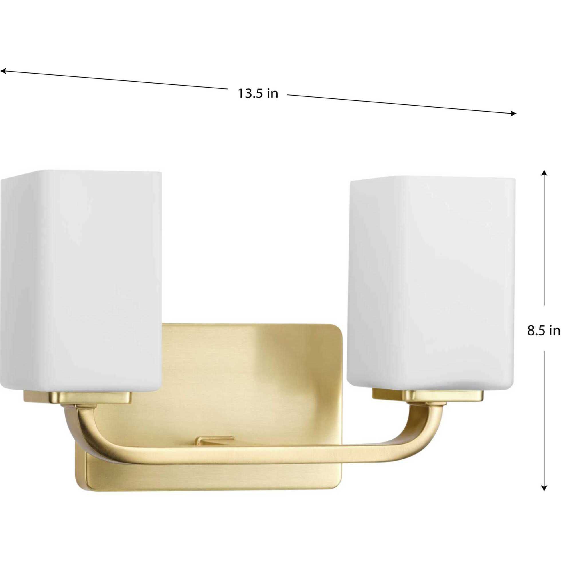 Cowan 2 Light 14 inch Satin Brass Bath Vanity Wall Light