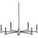 Foton 7 Light 32 inch Graphite Chandelier Ceiling Light, Design Series