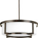 Dynamo 3 Light 21 inch Antique Bronze Pendant Ceiling Light