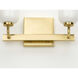 Moore 2 Light 13 inch Satin Brass Bath Vanity Wall Light