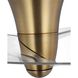 Beal 36 inch Vintage Brass with Clear/White Metal Flake Blades Ceiling Fan