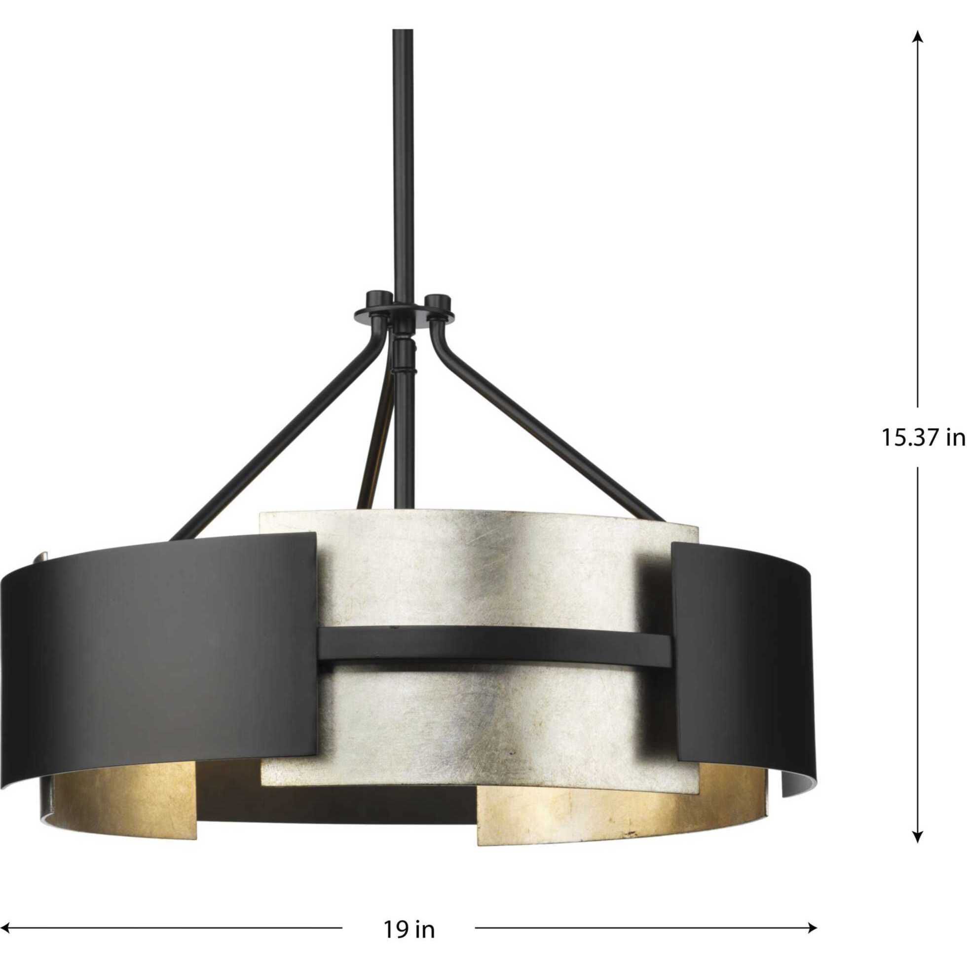 Lowery 3 Light 19 inch Matte Black Semi-Flush Mount Convertible Ceiling Light, Design Series
