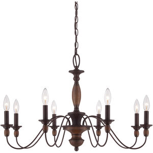 Holbrook 8 Light 29 inch Tuscan Brown Chandelier Ceiling Light