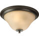 Cantata 2 Light 15 inch Forged Bronze Close-to-Ceiling Ceiling Light