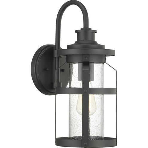Haslett 1 Light 18 inch Textured Black Outdoor Wall Lantern, Medium
