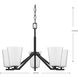 Vertex 5 Light 22.5 inch Matte Black Chandelier Ceiling Light
