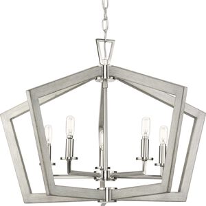 Galloway 5 Light 28 inch Brushed Nickel Pendant Ceiling Light