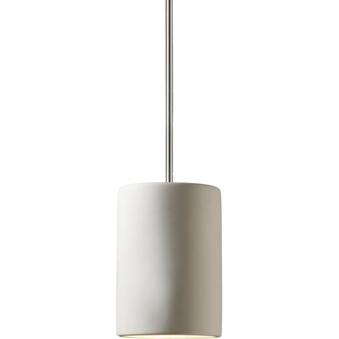 Radiance Collection LED 7 inch Concrete with Brushed Nickel Pendant Ceiling Light
