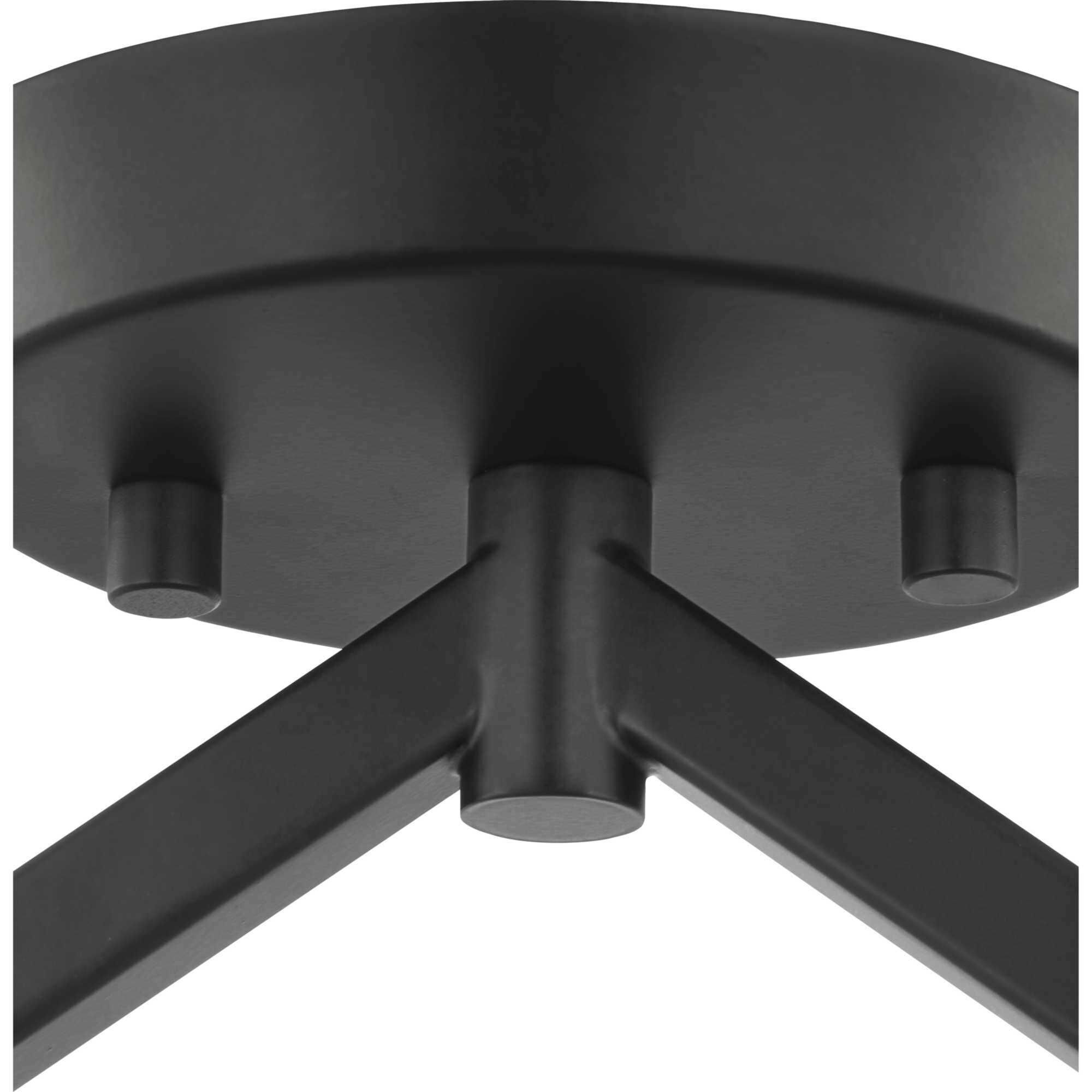 Vertex 1 Light 5 inch Matte Black Semi-Flush Mount Ceiling Light