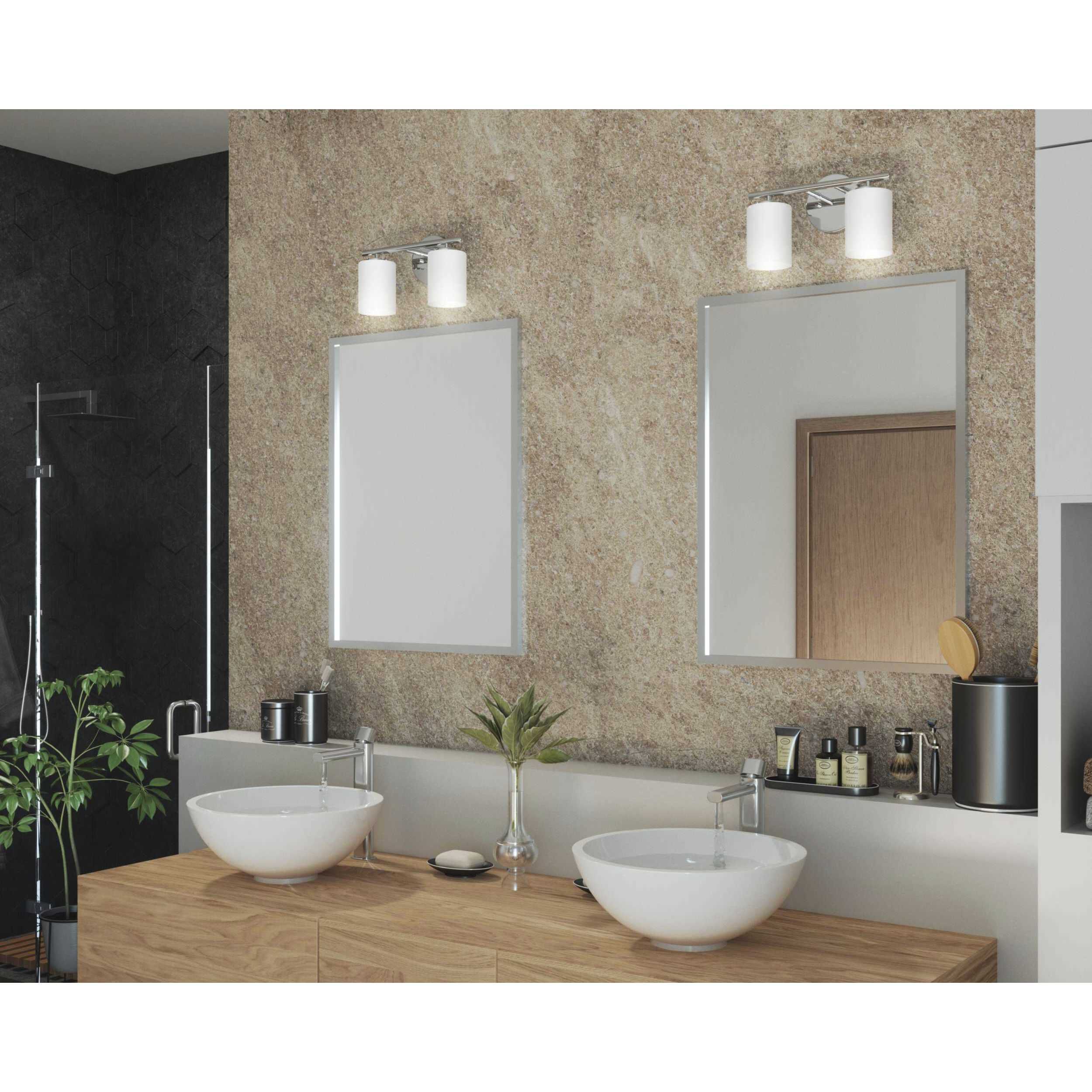 Progress Lighting Replay Bath Vanity Polished Nickel 2 Light