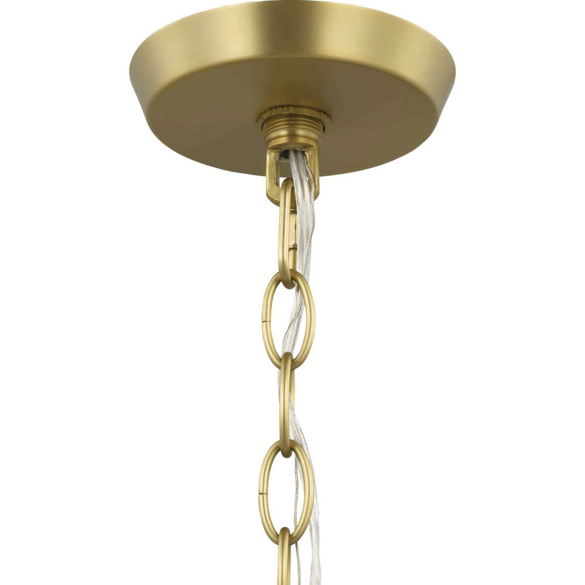 Vertex 5 Light 22.5 inch Brushed Gold Chandelier Ceiling Light