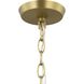 Vertex 5 Light 22.5 inch Brushed Gold Chandelier Ceiling Light