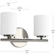 Replay 2 Light 13 inch Brushed Nickel Bath Vanity Wall Light