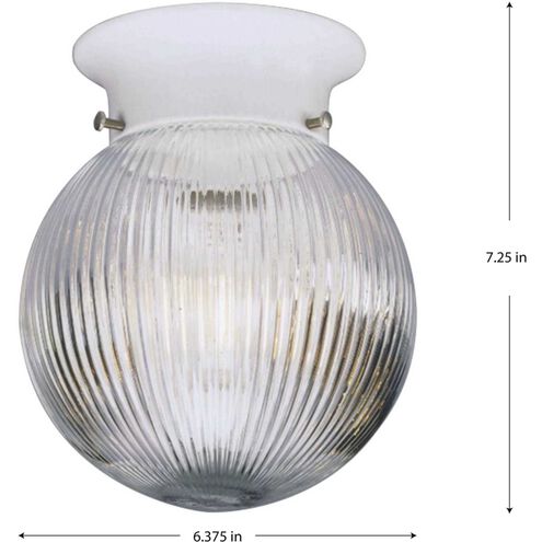 Glass Globes 1 Light 6.38 inch White Flush Mount Ceiling Light