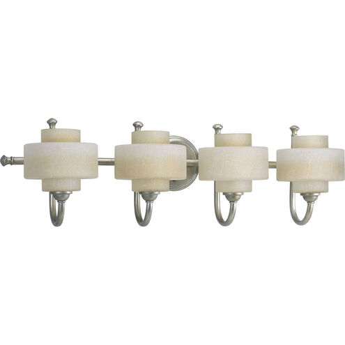 Ashbury 4 Light 31 inch Silver Ridge Bath Vanity Wall Light