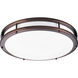 Modular Fluorescent 1 Light 18 inch Urban Bronze Flush Mount Ceiling Light in Circline Fluorescent