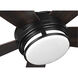 Albin 54 inch Black with Toasted Oak Blades Ceiling Fan, Progress LED