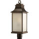 Salute 1 Light 23 inch Oil Rubbed Bronze Outdoor Post Lantern