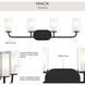 Mack 4 Light 31.5 inch Matte Black Vanity Light Wall Light
