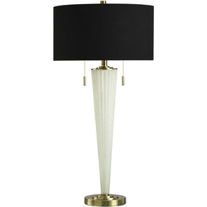 Frosted Funnel 34.75 inch 60.00 watt Frosted White Table Lamp Portable Light