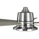 Tarsus 52 inch Brushed Nickel with Silver/Chestnut Blades Ceiling Fan, Progress LED