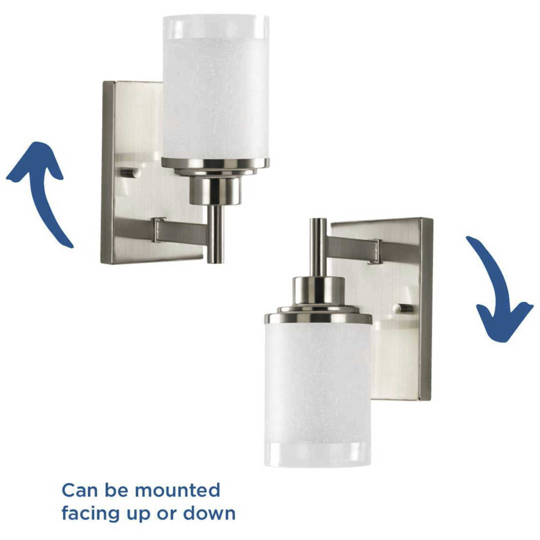 Alexa 1 Light 5 inch Brushed Nickel Bath Vanity Wall Light