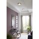 Dome Glass CTC 2 Light 13.25 inch Brushed Nickel Flush Mount Ceiling Light in Etched